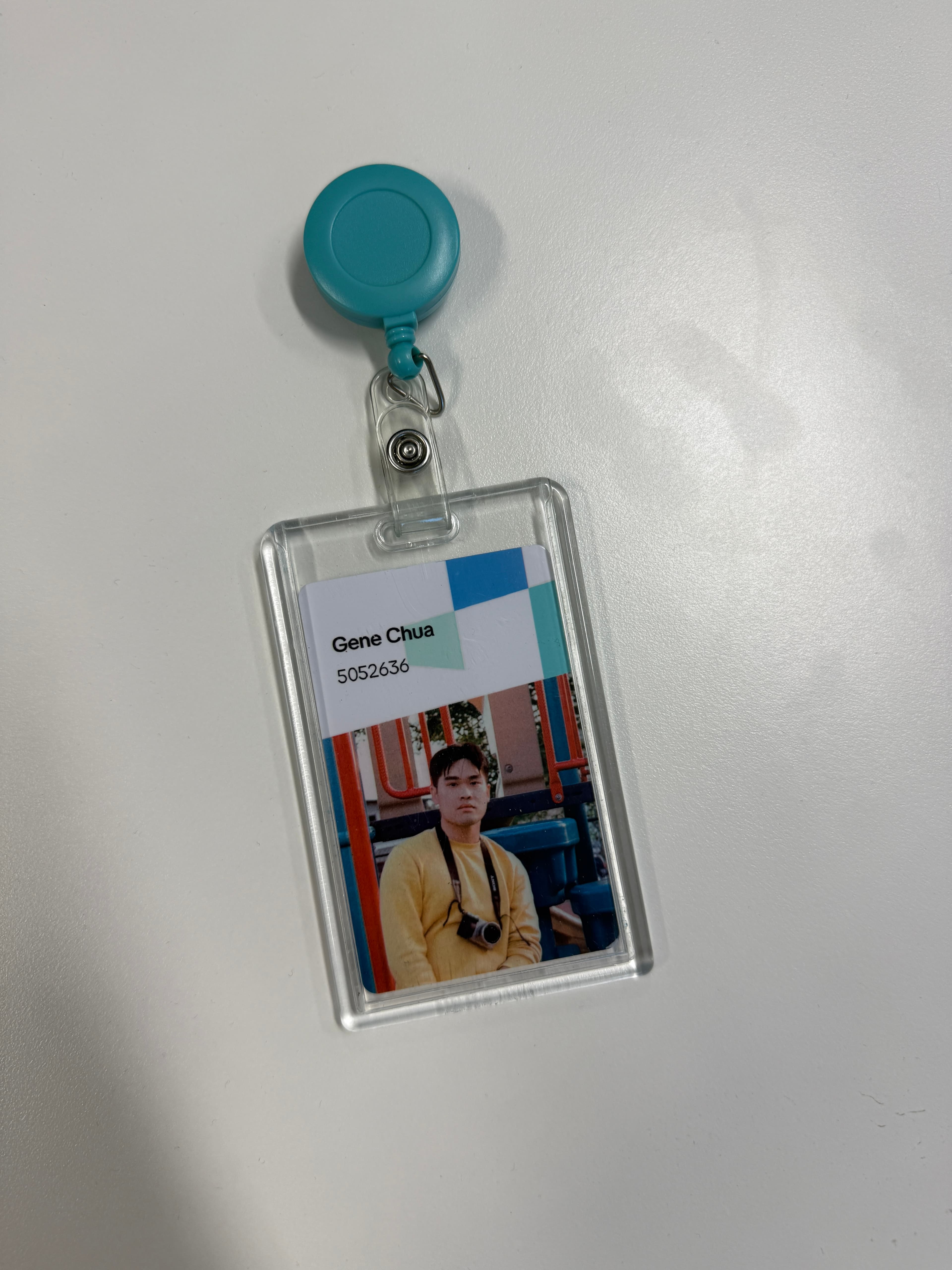 Company badge on last day